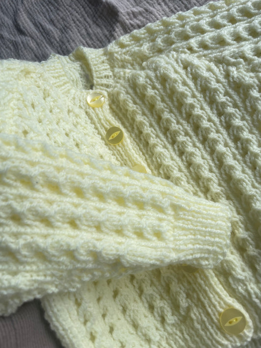 6-12months spring yellow cardigan