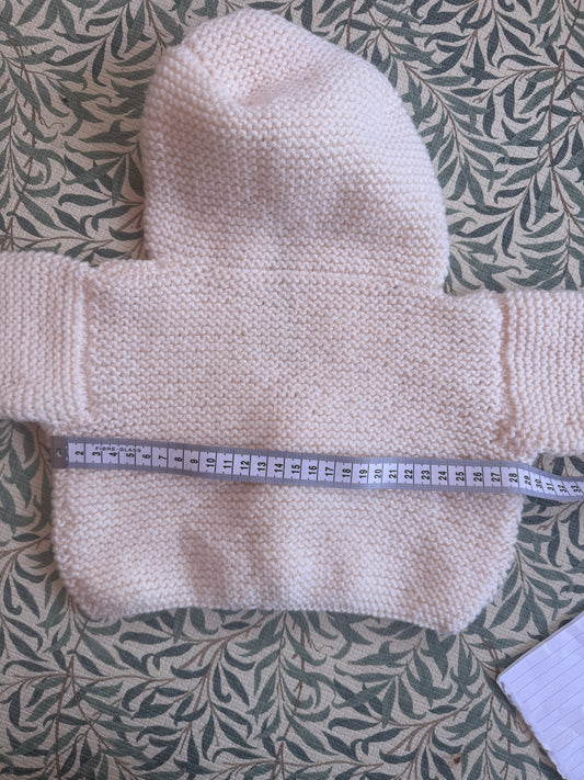 6m cream hooded cardigan