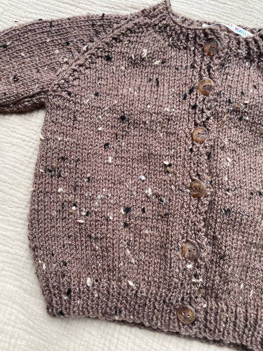 6-12m brown fleck cardigan