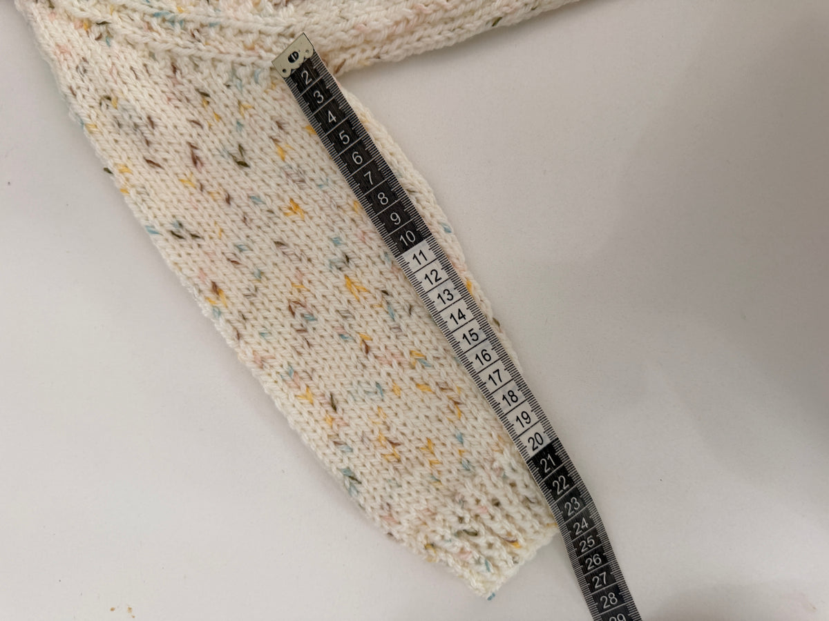 2-3 years Aran neutral fleck cardigan