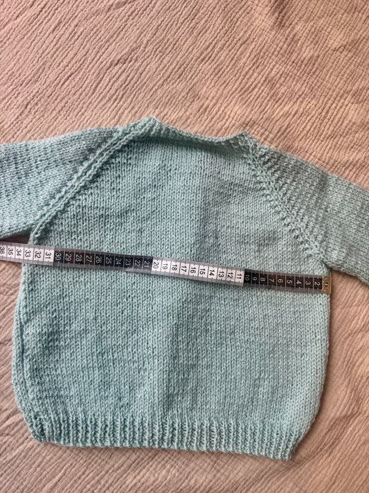 1-2 years duck egg blue cardigan
