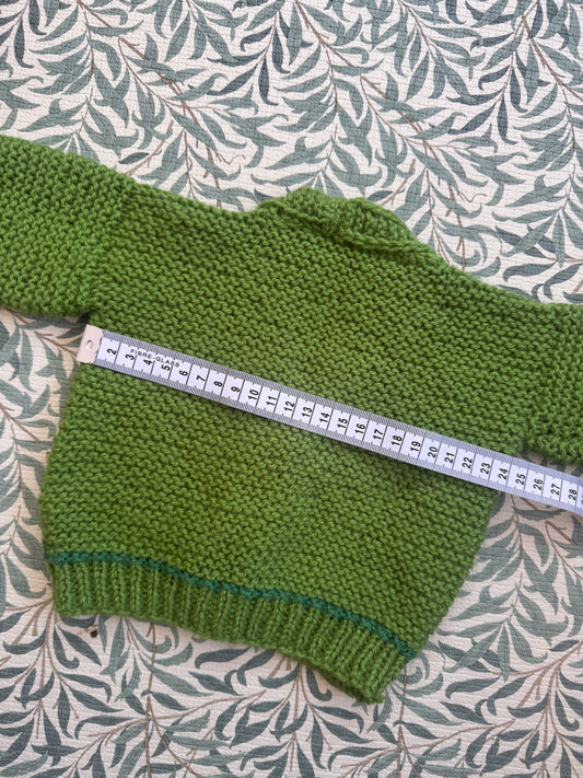 0-6m green cardigan