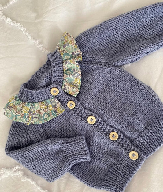 Knitted to order liberty collar personalised cardigan/jumper