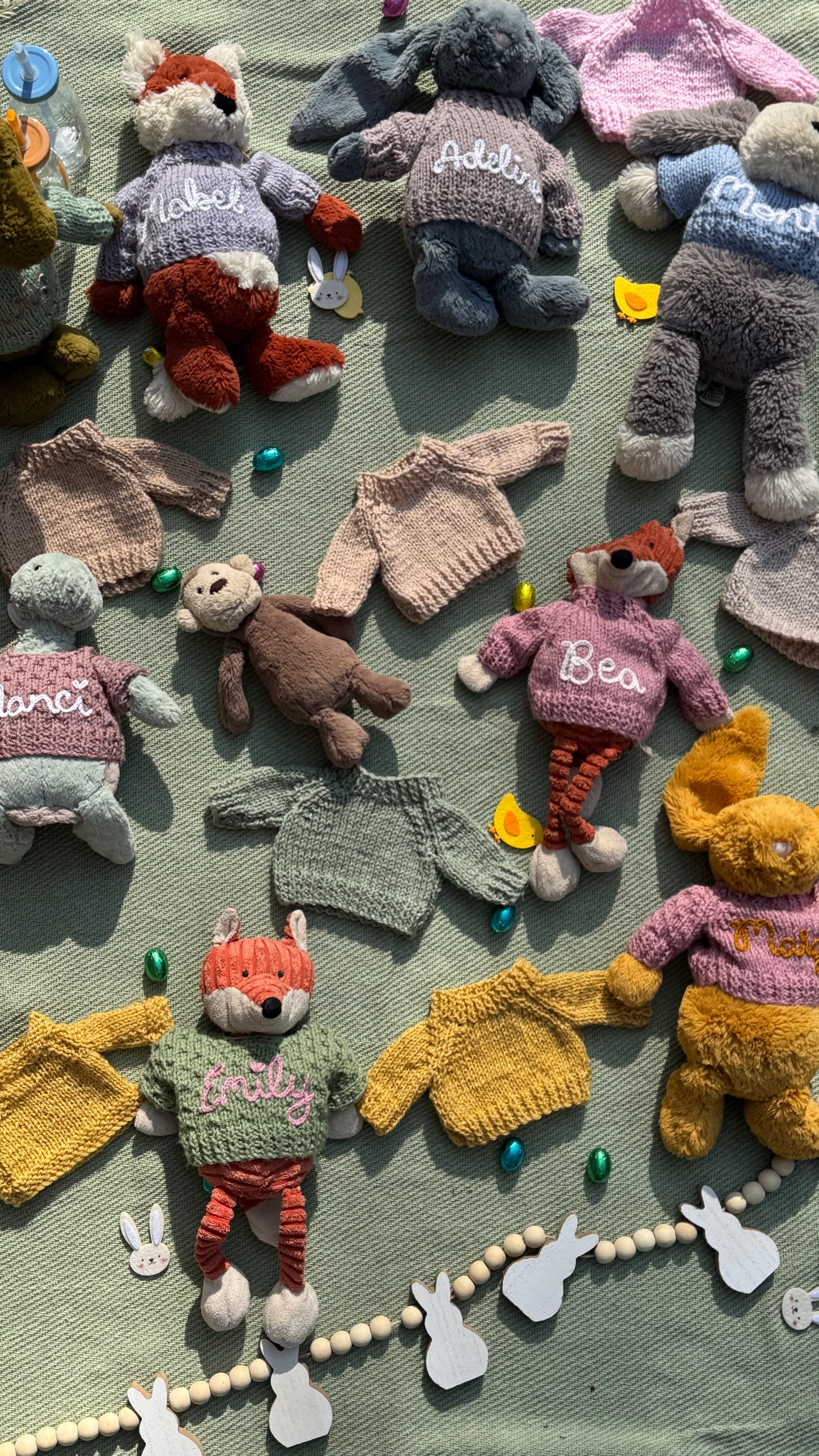 Knitted to order personalised jellycat jumper