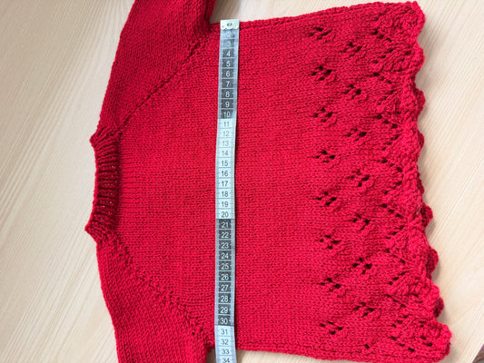 1-2 years berry red cardigan