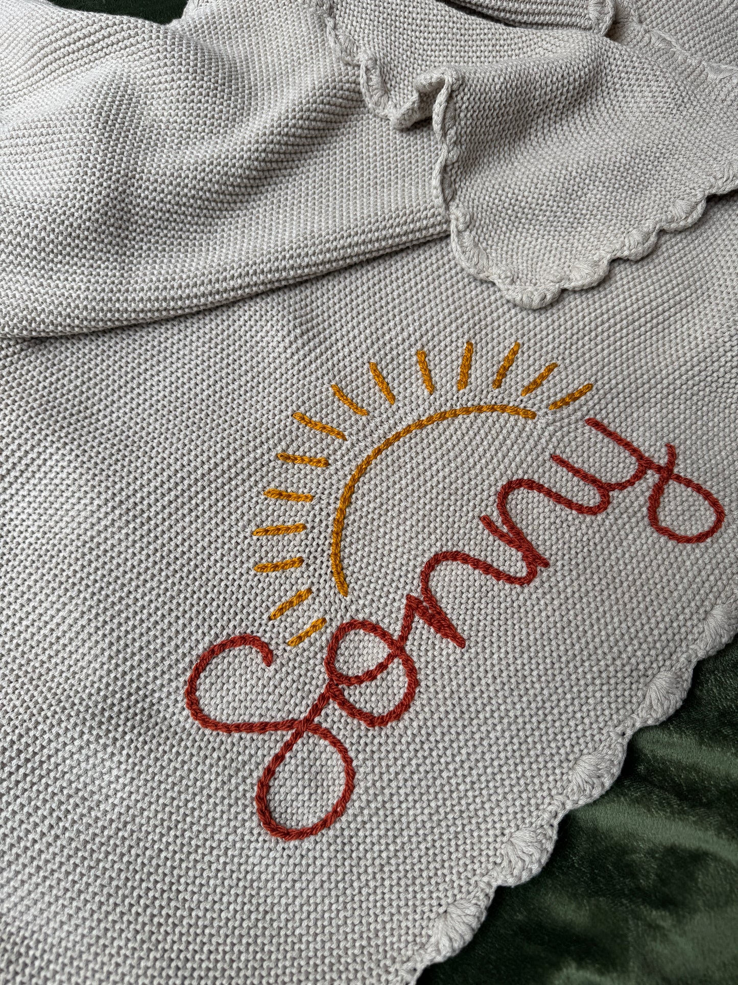 Personalised baby blanket