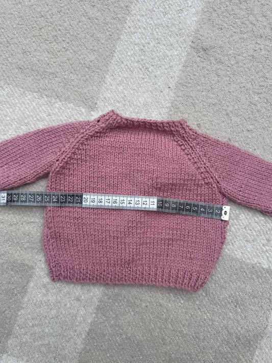 0-3m pale rose cardigan