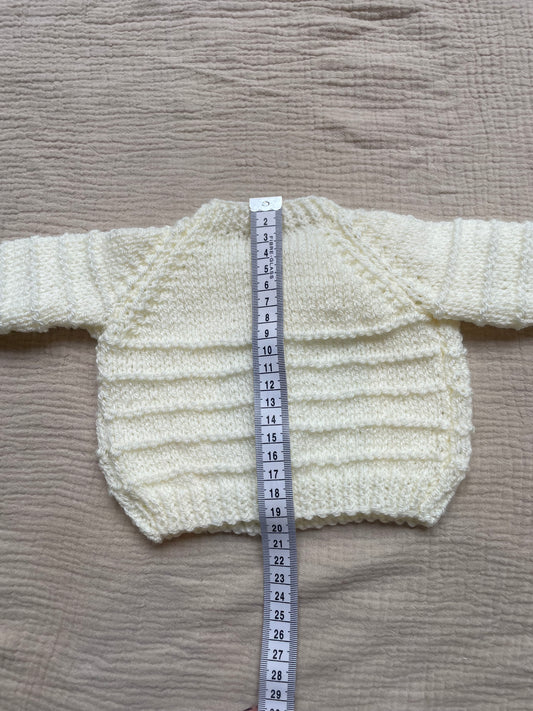 Newborn warm cream cardigan