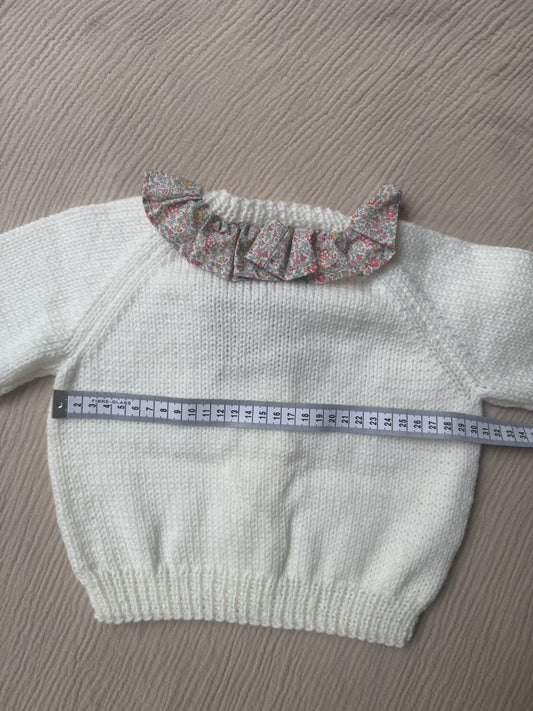 9-15m cream liberty collar cardigan