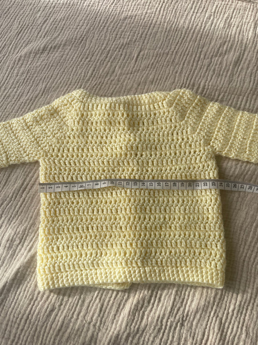 3-6m butter yellow cardigan