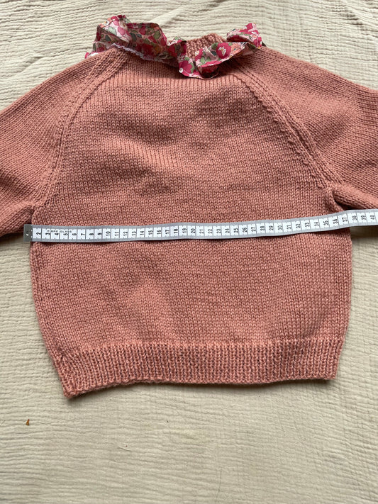 3-4 years clay cardigan with liberty collar