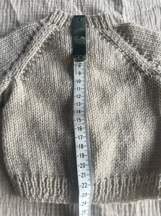 0-1 month parchment cardigan