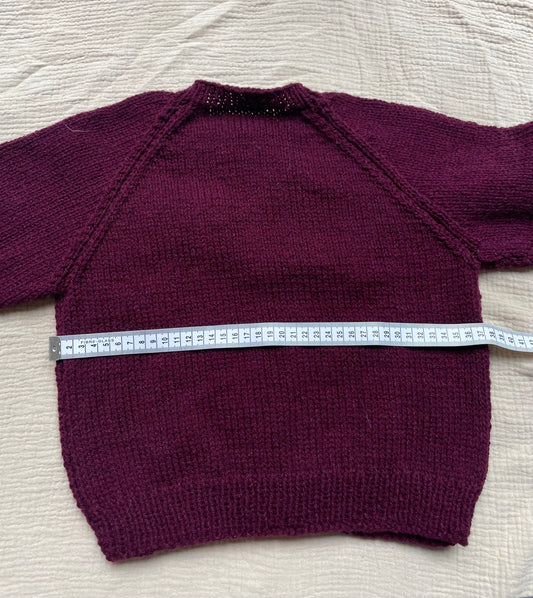3-4 years burgundy cardigan