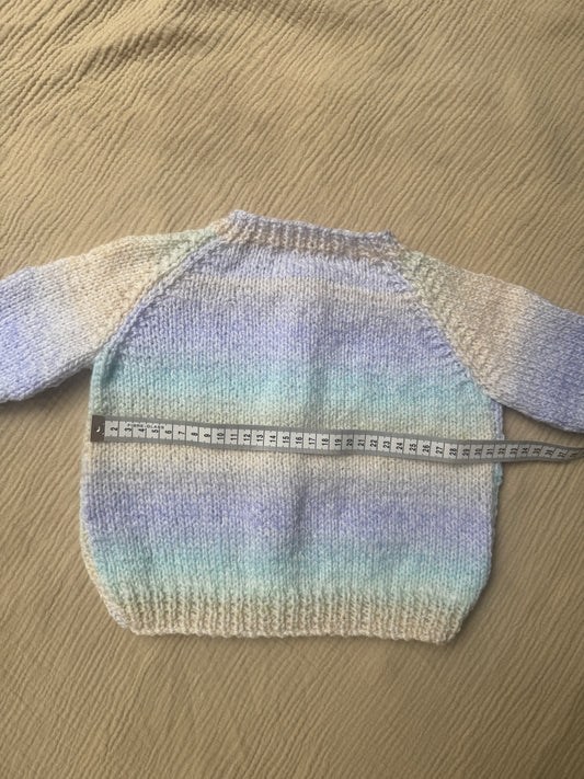 1-2 years blue rainbow cardigan
