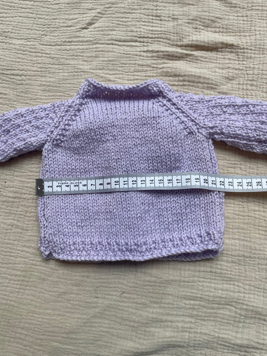 small 0-3m lilac cardigan