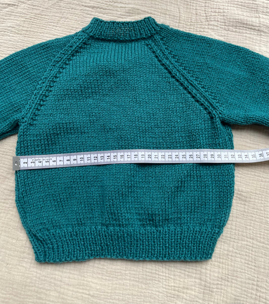 1-2 years teal cardigan