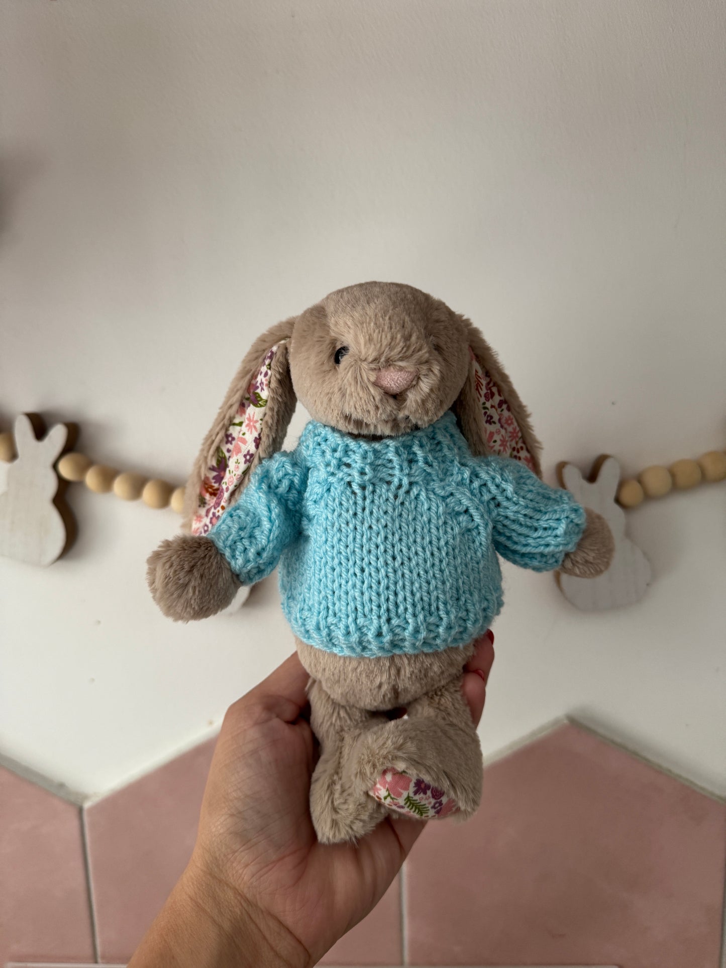 Knitted to order personalised jellycat jumper