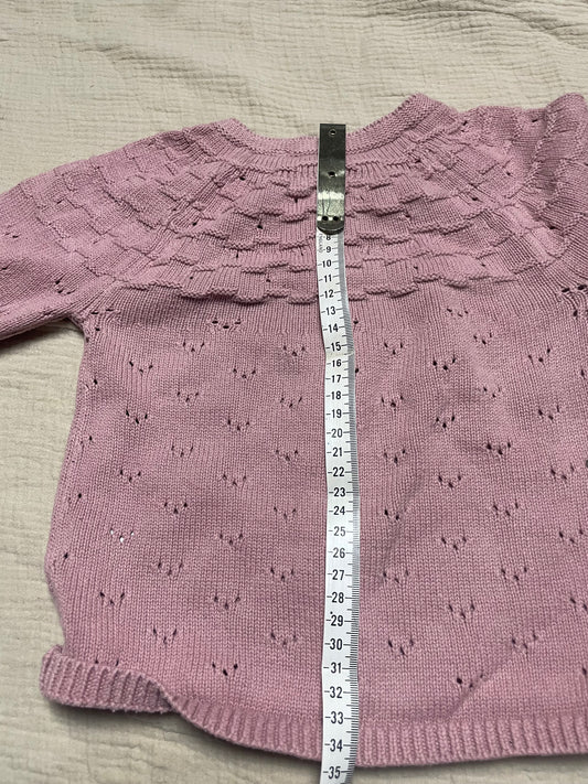 12-18months dusky pink cardigan