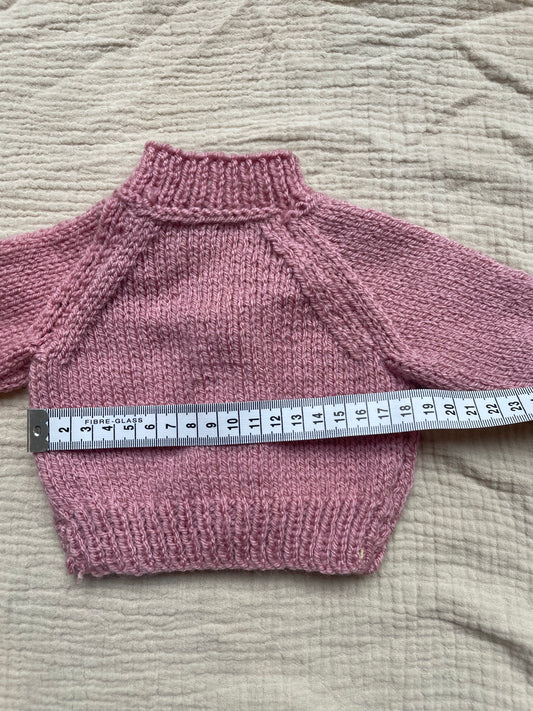 Newborn pale rose cardigan