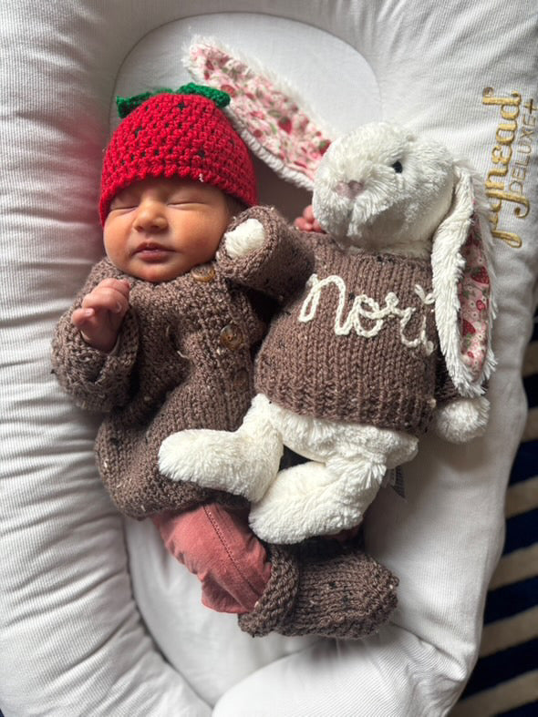 Knitted to order personalised jellycat jumper