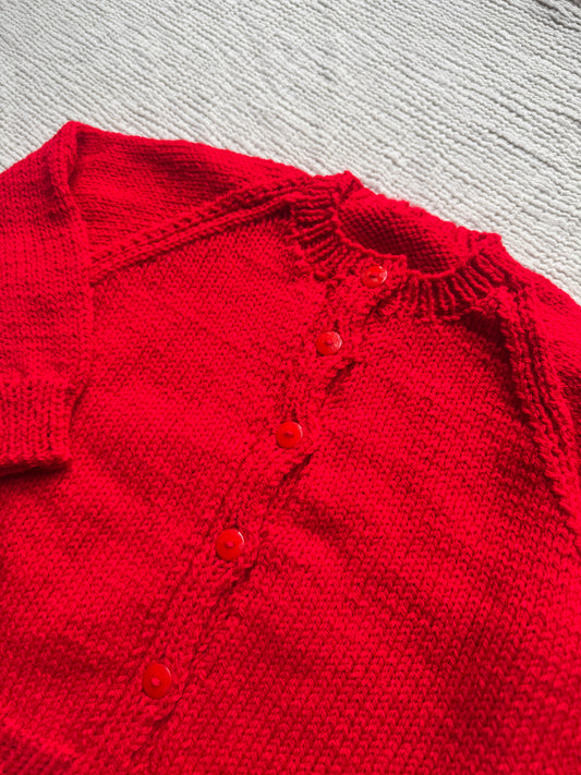 2-3 years red cardigan
