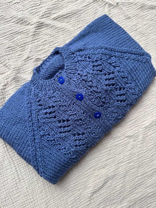 1-2years lake blue cardigan