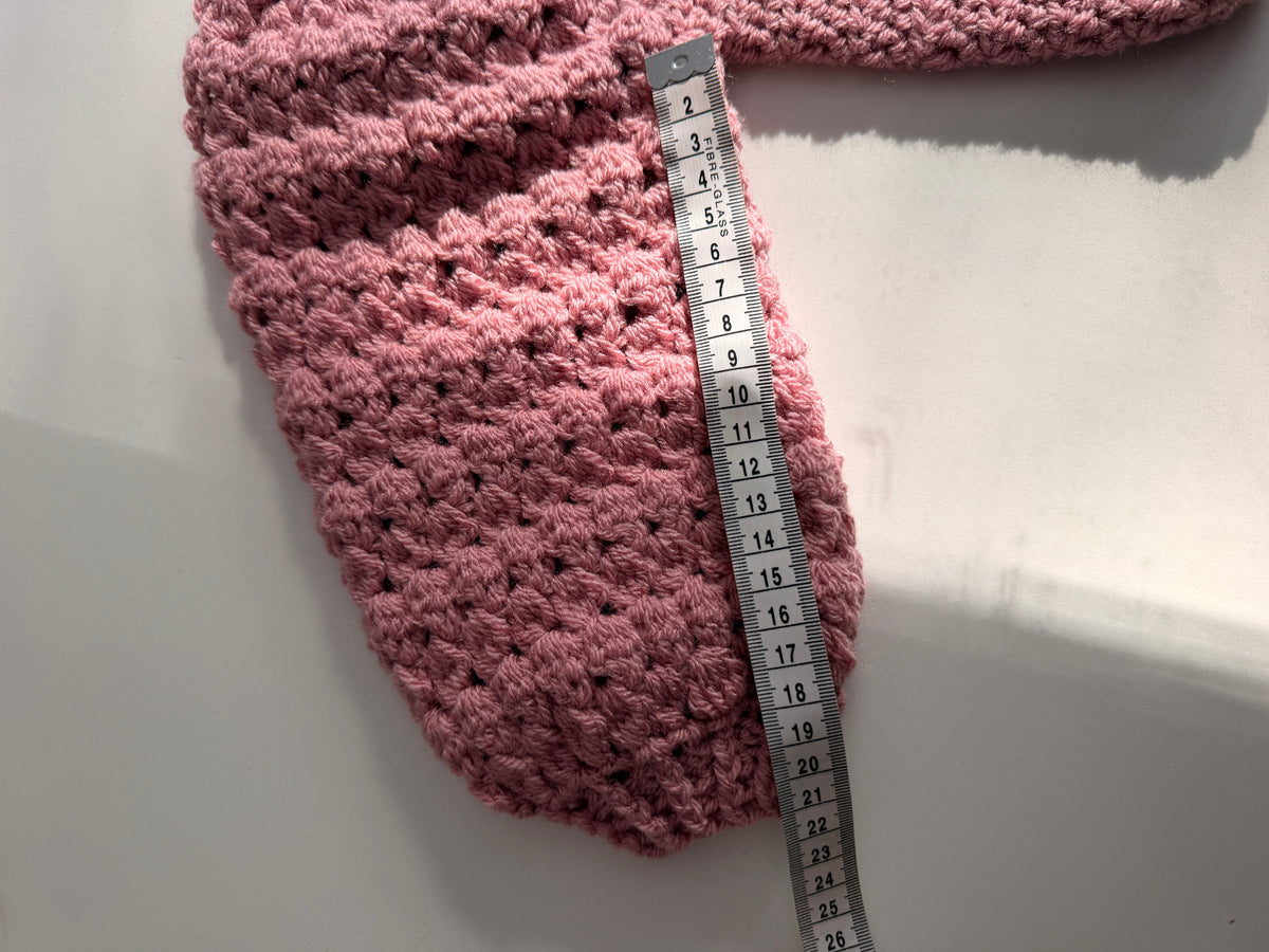 9-15 months pale rose crochet cardigan