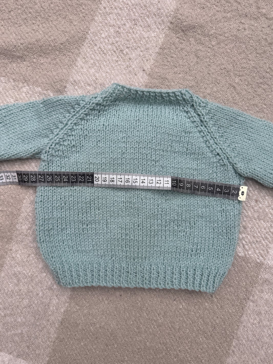 3-6m duck egg blue cardigan