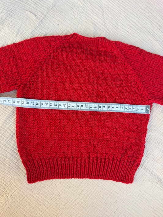 12-18m berry red cardigan