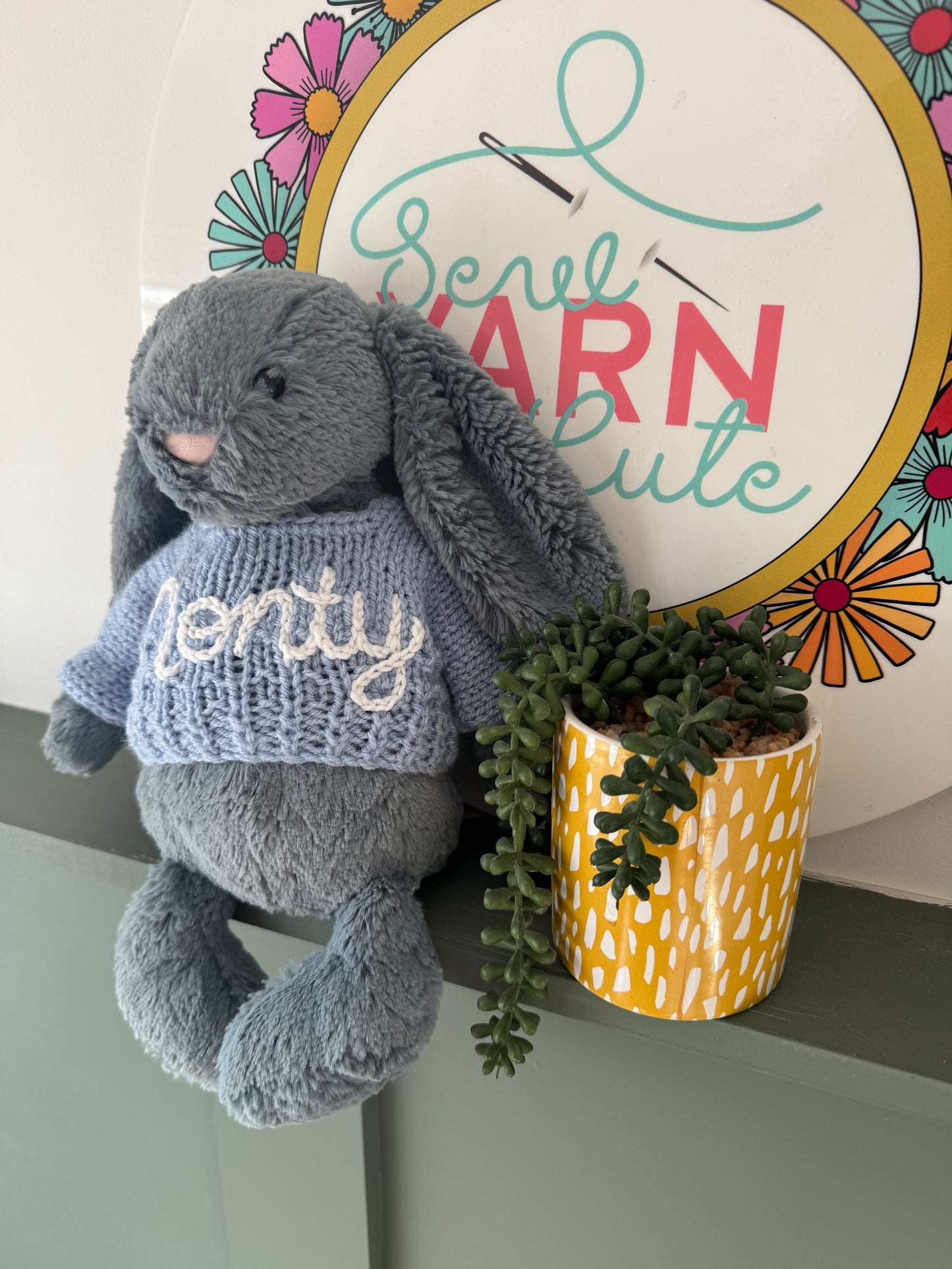 Knitted to order personalised jellycat jumper