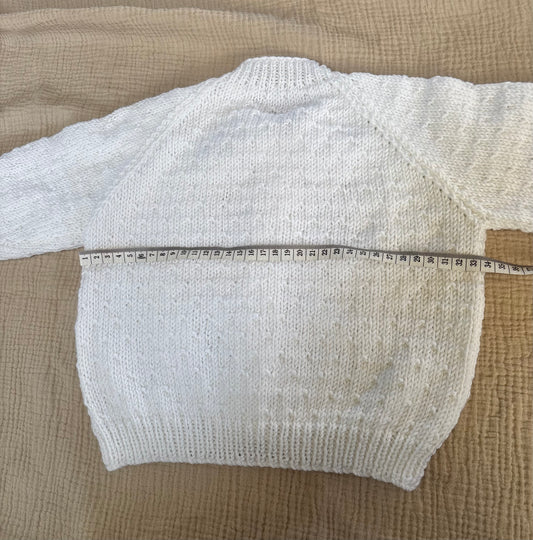 1-2 years white cardigan