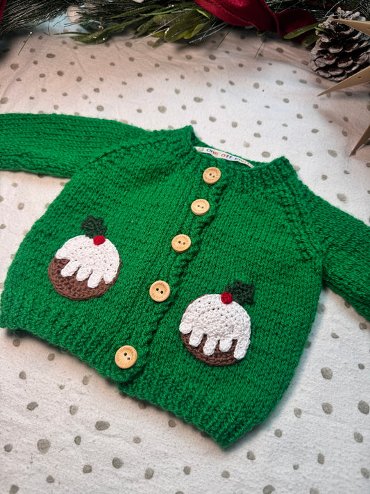 ‘hello pudding’ 0-1m cardigan