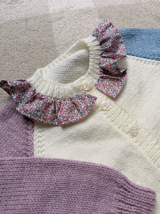 3-5 years colour block cardigan