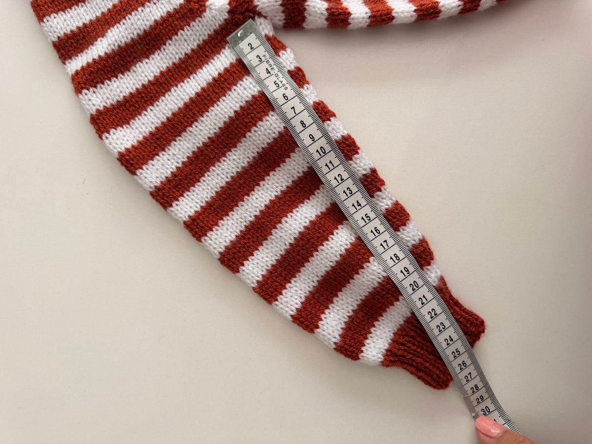 2-4 years copper and white stripe jumper