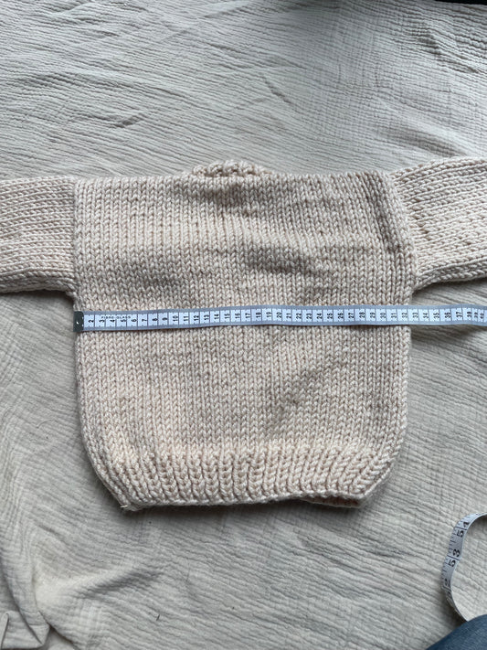 1-2 years oatmeal cardigan