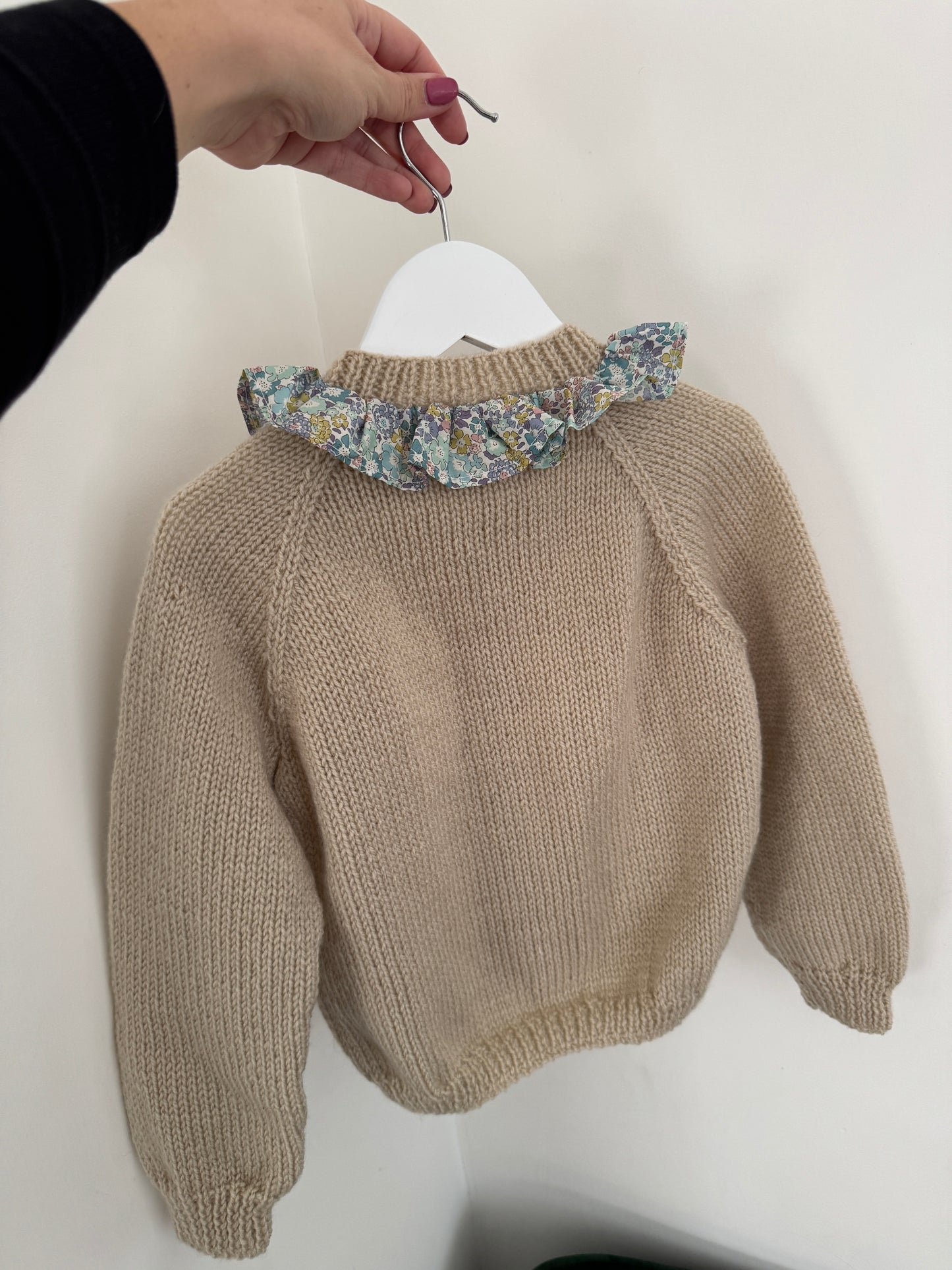 2-4 years parchment with liberty collar cardigan