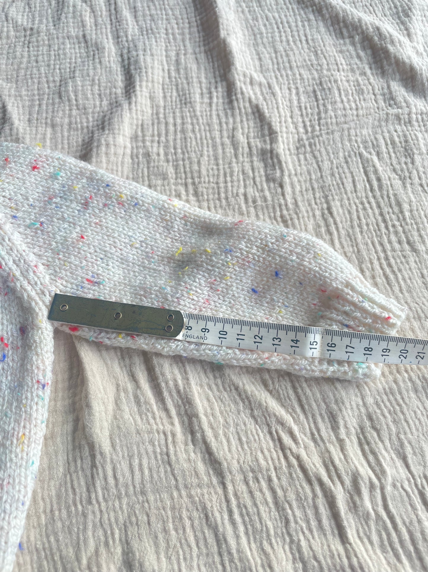9-12months cream cardigan with flecks