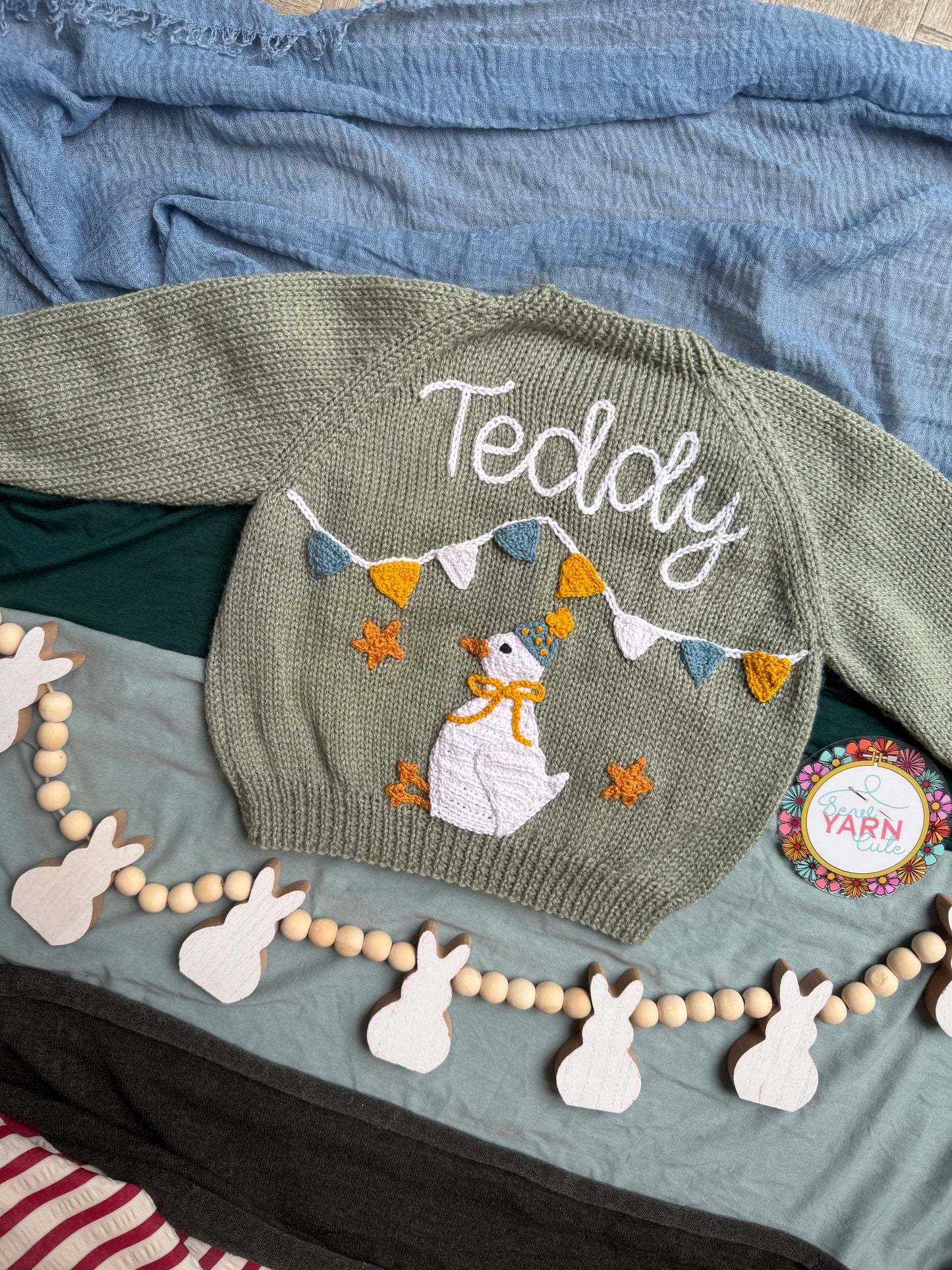 Custom crochet appliqué design deposit