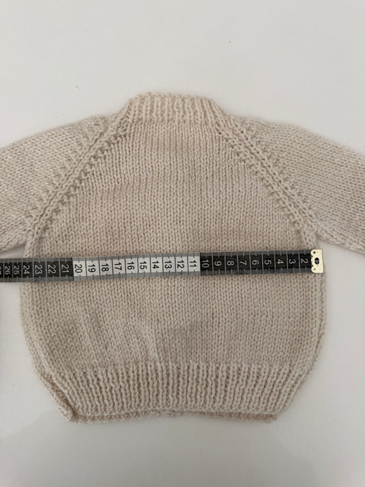 3-6m cream cardigan