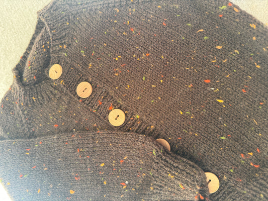 2-3 years chocolate fleck cardigan