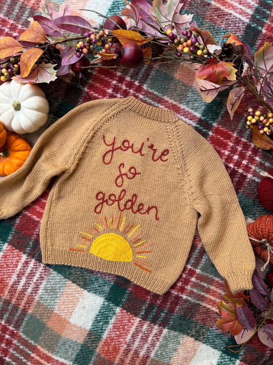 3-4 years You’re so Golden Cardigan