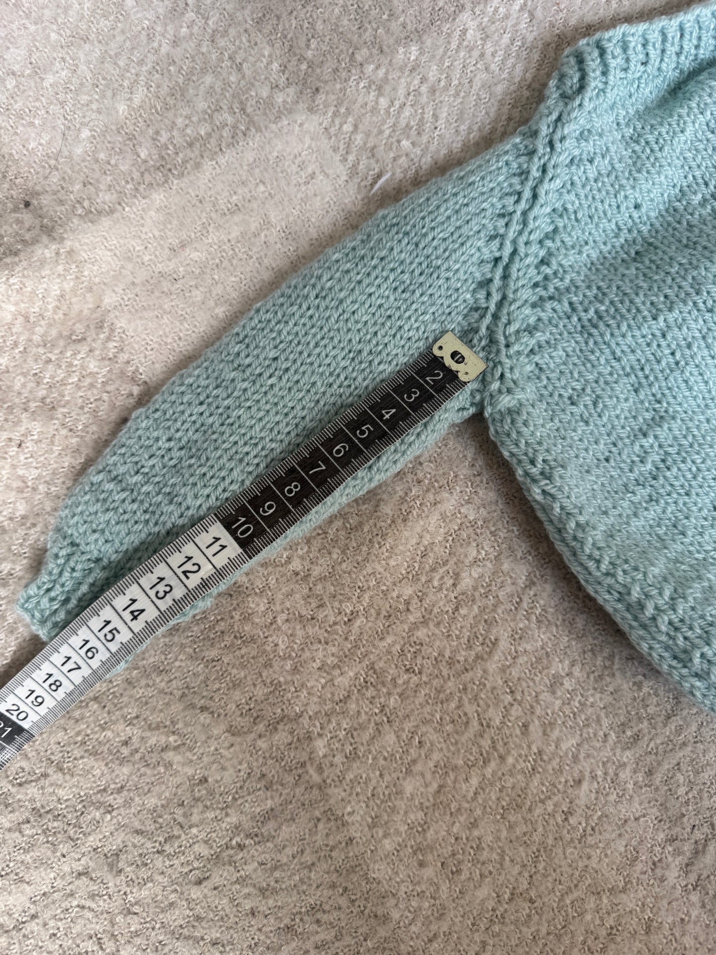 3-6m duck egg cardigan