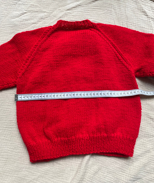 3-4 years christmas red cardigan