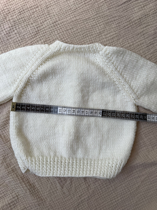 6-12m cream cardigan