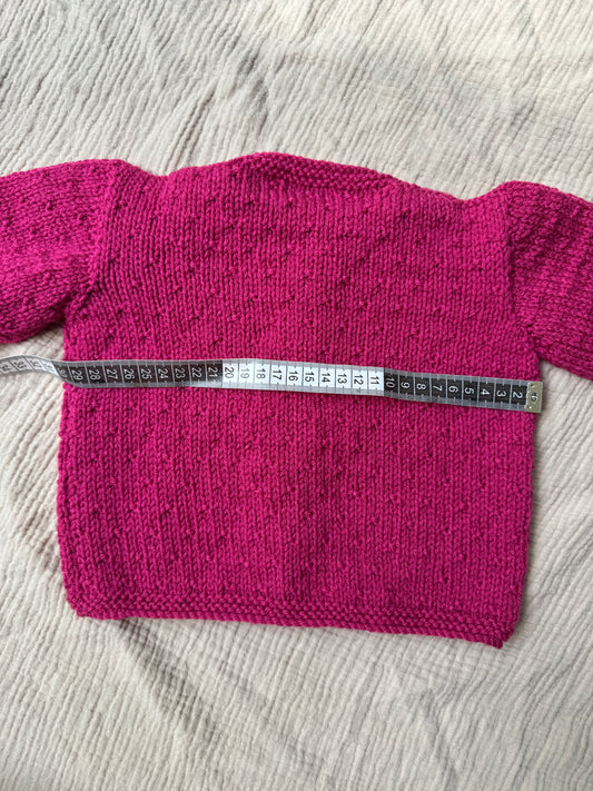 6-12m raspberry cardigan