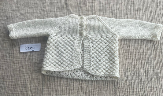3-6m cream cardigan