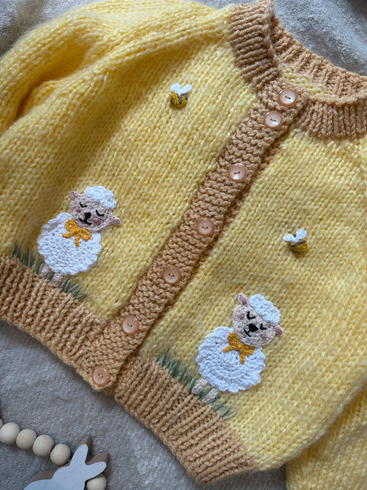 Ewe are my sunshine 3-4 years cardigan