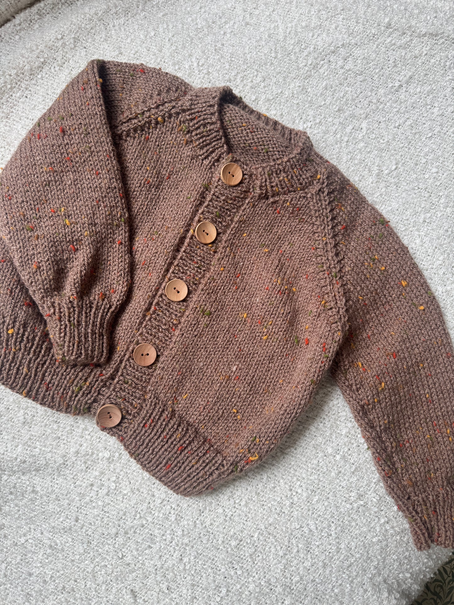 1-2 years brown fleck cardigan