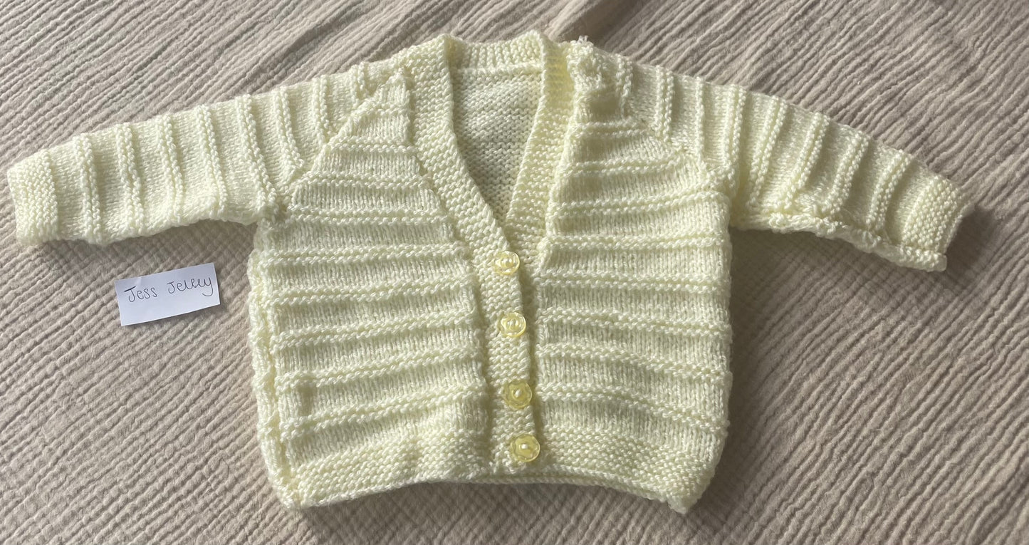 6-9m pale yellow cardigan