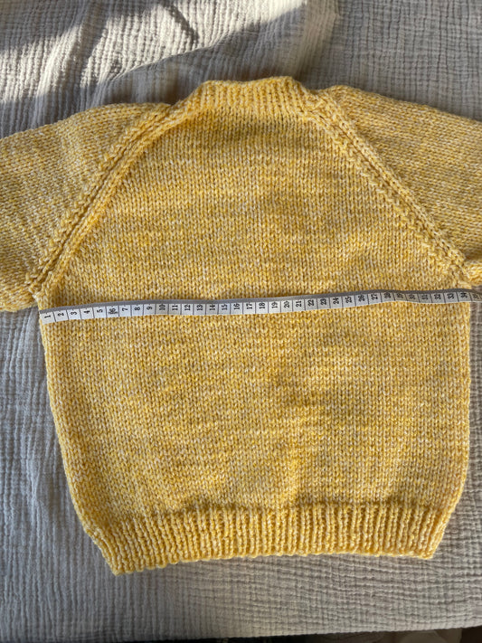 2-3 years warm yellow cardigan